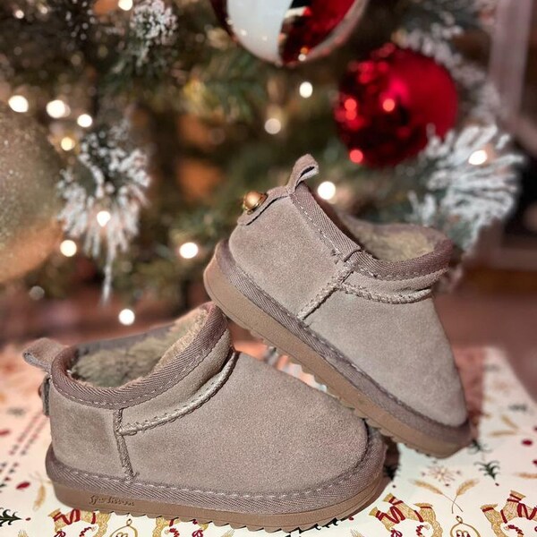 Tout-petit bébé enfants ultra mini fourrure chaude bébé garçons et filles unisexe bottes de neige pour l'hiver automne confortable mode chaud antidérapant chaussures pour enfants