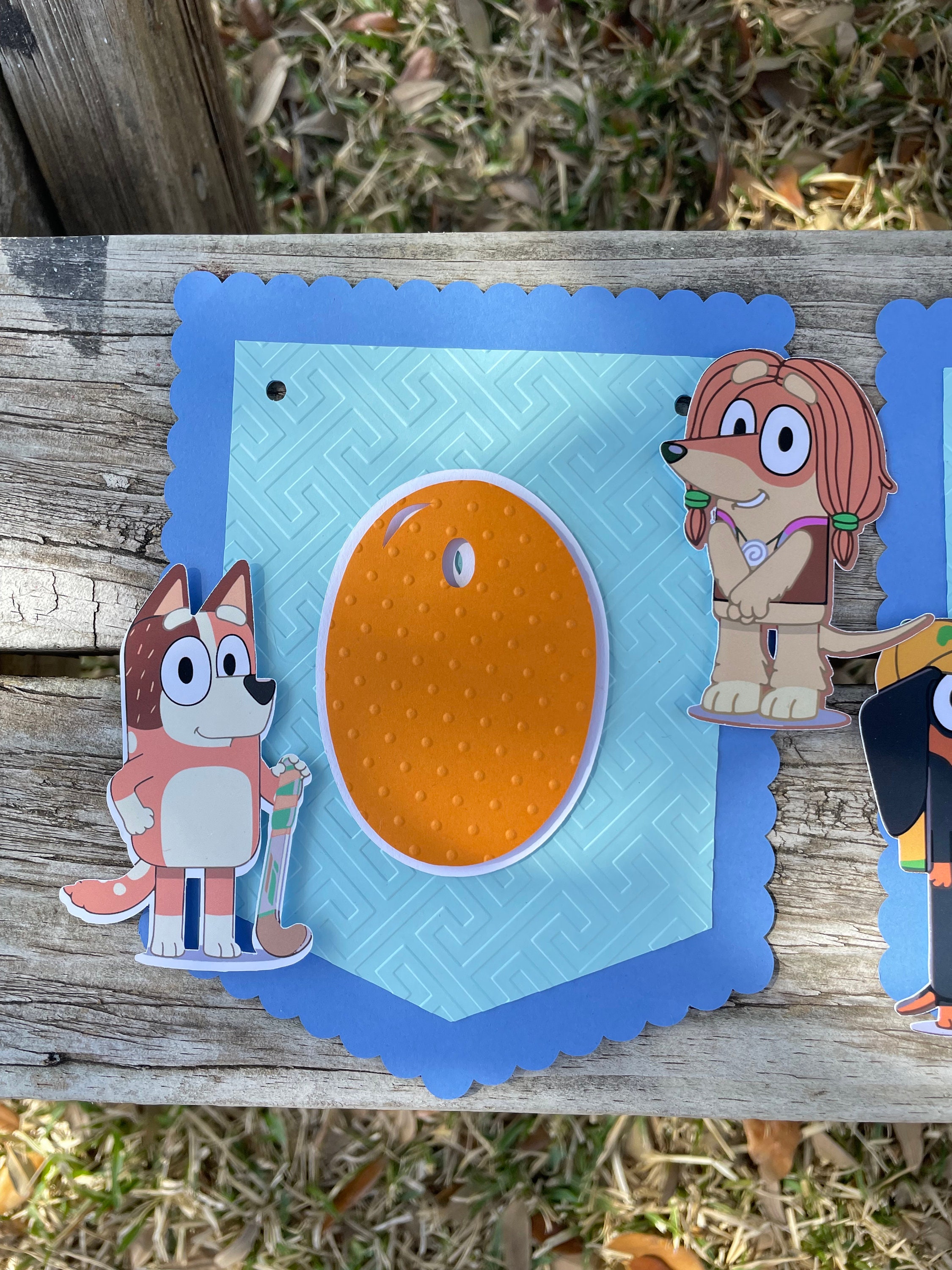 Bluey High Chair Banner + Cake Topper