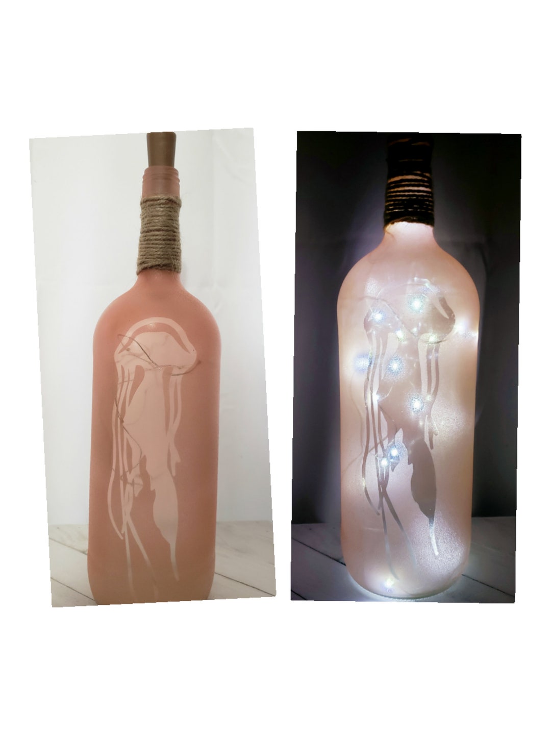 Jellyfish Bottle Light Jellyfish Wine Bottle Lamp Jellyfish Light up