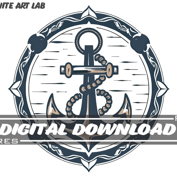 Nautical-Inspired Digital Logo Download: Classic Anchor Design | Anchor Clip Art