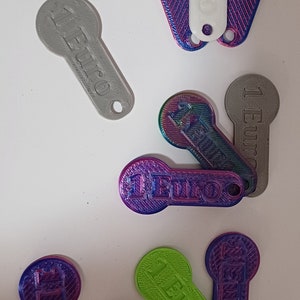 Einkaufchip 3 D Druck PLA Schlüsselanhänger Bild 1