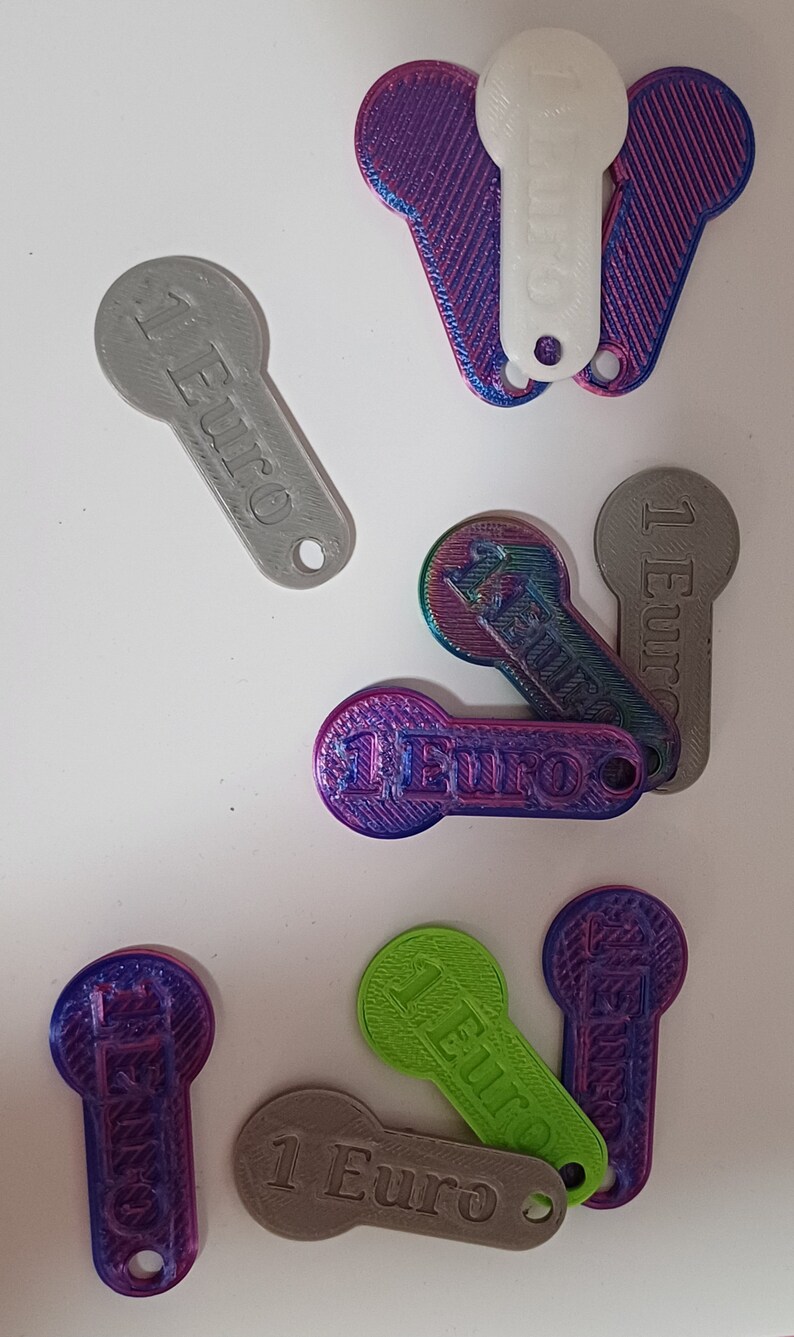 Einkaufchip 3 D Druck PLA Schlüsselanhänger Bild 1