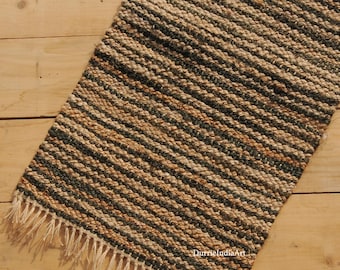 Handmade Natural Hemp Jute Rug, Handwoven  Hemp Jute Rug, Eco Friendly Rug, Custom Size Hemp Rug, Textured Area Rug