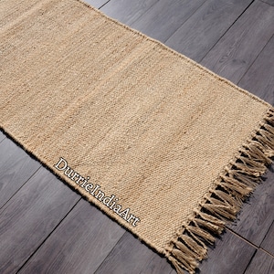 Handmade Hemp Jute Runner Natural Pattern available Same as Listing Pic, Stair Runner, Custome Size Available, Stair Runner