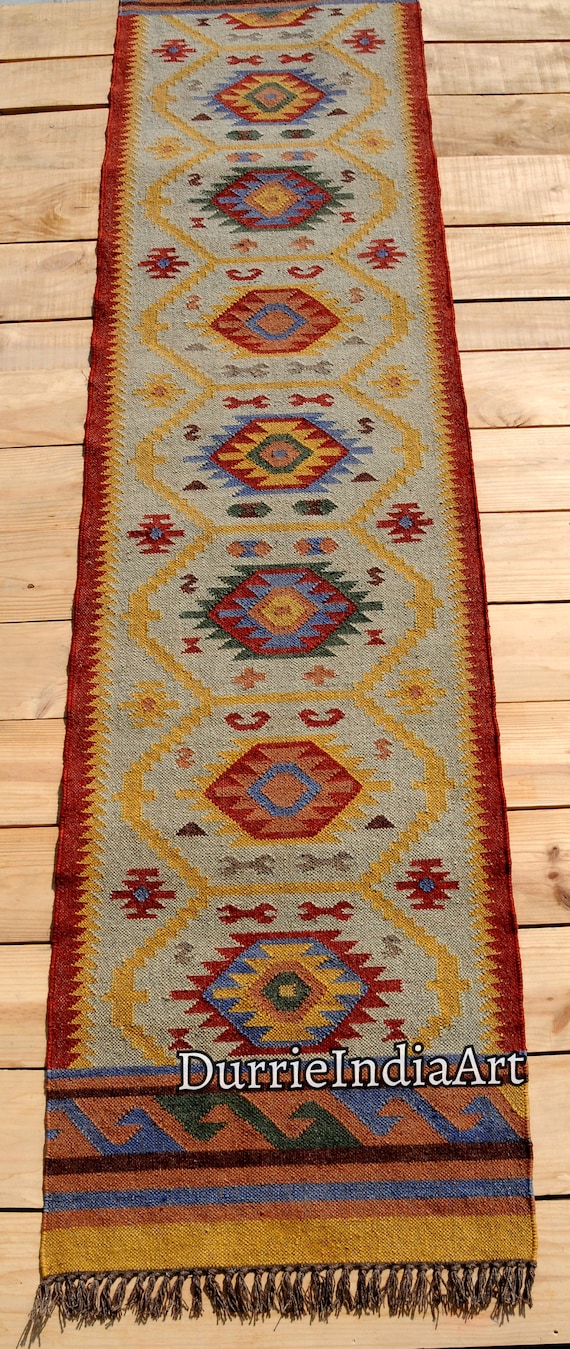 Handmade Kilim Runner, Multicolor; Jute Rug wool rug Kilim Dhurrie; traditional , Custom Runner,2.5x22,2.5x26,2.5x30 Feet. Stair Red Runner