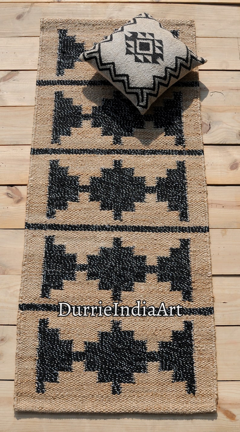 Handmade Rug-Natural Jute Runner Rug Hallway Rug Stair Rug Custom Size Rug Kitchen Rug Handwoven Rug Vintage Rug Bohemian Rug Area Hemp Rug