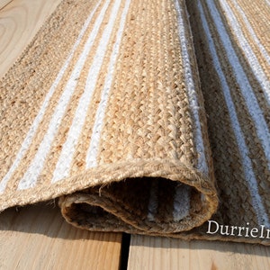 Area Rug 8x10, Jute Rug, Natural Fiber, Jute Runner, Braided Jute Rug, Handmade Jute Rug, Natural Fiber Rug, Boho Jute Rug, Jute Floor Mat