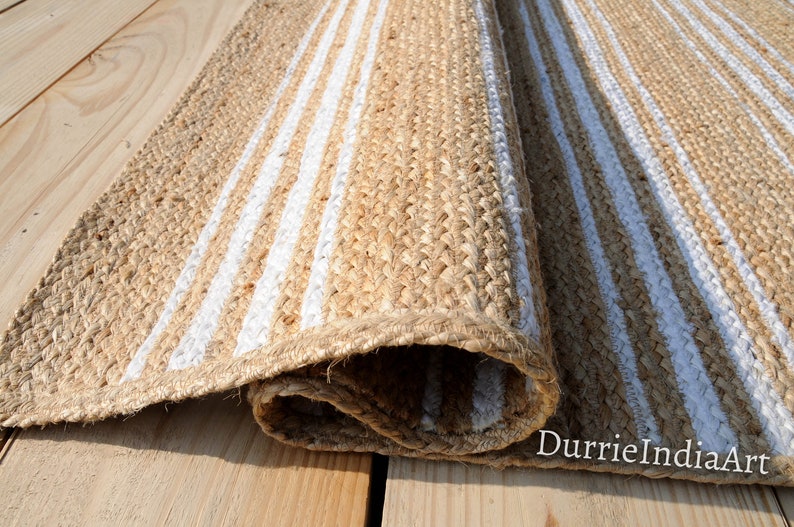 Area Rug 8x10, Jute Rug, Natural Fiber, Jute Runner, Braided Jute Rug, Handmade Jute Rug, Natural Fiber Rug, Boho Jute Rug, Jute Floor Mat