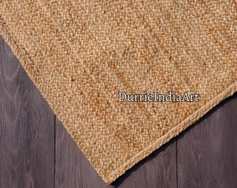 Natural jute Rug, Runner Rug, jute runner rug, Vintage Style Custom Size Hallway Entryway Kitchen Floor Laundry Carpet Runner Rug, Non Slip