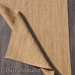 Handgefertigter Teppich, geflochtener Juteteppich, Naturteppich, Boho-Teppich, Juteteppich, Juteteppich, Teppich, umweltfreundlicher Teppich Bild 7