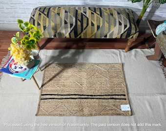 8x10 Ft Handwoven Braided Jute Rug, Natural Fiber Bohemian Area Rug, Custom Size