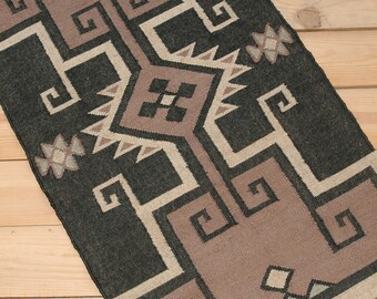 Wool Jute Rug, Vintage Rug Handmade Kilim Rug Living Room Rug Hallway Rug Woven Rug Gifts For Her Bohemian Rug Area Rug Kitchen Wool Rug