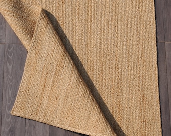 Handwoven Jute Area Rug, Bohemian Decor, Natural Fiber, Livingroom, Hallway, Kitchen Runner