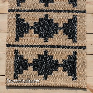 Handmade Rug-Natural Jute Runner Rug Hallway Rug Stair Rug Custom Size Rug Kitchen Rug Handwoven Rug Vintage Rug Bohemian Rug Area Hemp Rug
