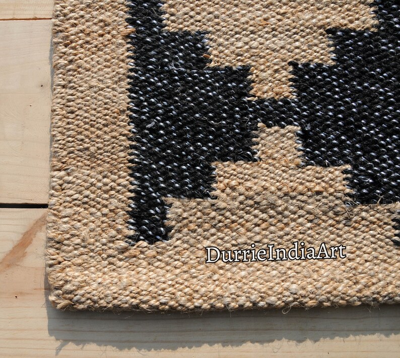 Handmade Rug-Natural Jute Runner Rug Hallway Rug Stair Rug Custom Size Rug Kitchen Rug Handwoven Rug Vintage Rug Bohemian Rug Area Hemp Rug