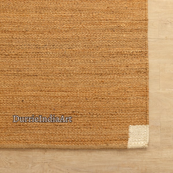 Handwoven Natural Jute Rug, Handmade Hemp Rug Custom Size Rug Vintage Area Rug Organic Fiber Rug Kitchen Rug Bohemian Rug Outdoor Boho Rug
