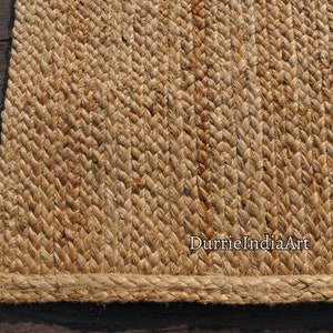 Handgefertigter Teppich, geflochtener Juteteppich, Naturteppich, Boho-Teppich, Juteteppich, Juteteppich, Teppich, umweltfreundlicher Teppich Bild 2
