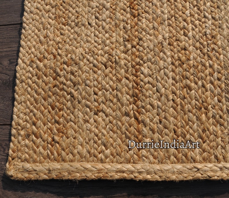 Handgefertigter Teppich, geflochtener Juteteppich, Naturteppich, Boho-Teppich, Juteteppich, Juteteppich, Teppich, umweltfreundlicher Teppich Bild 2