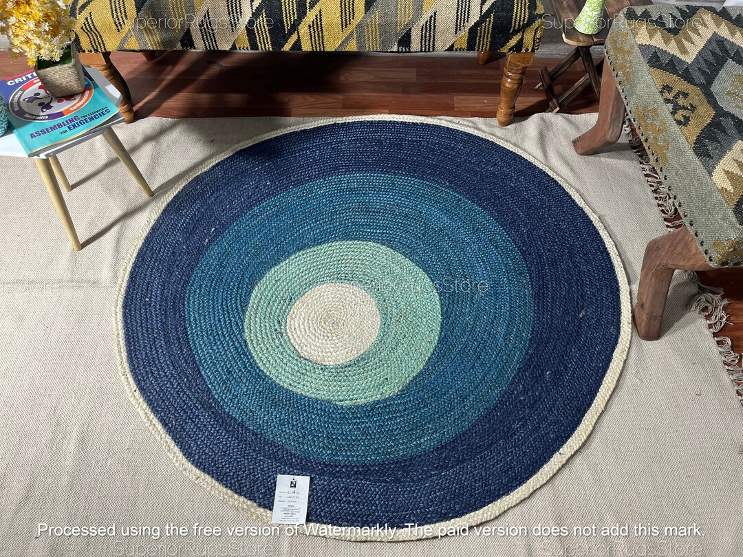 4x4, 5x5, 6x6, 8x8, 10x10 Ft. Jute Round Rug, Round Braided Jute Rug ...