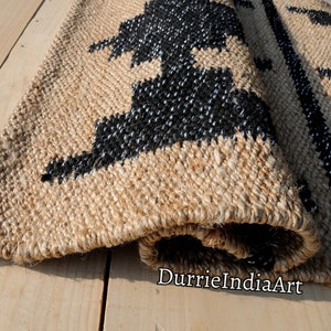Handmade Rug-Natural Jute Runner Rug Hallway Rug Stair Rug Custom Size Rug Kitchen Rug Handwoven Rug Vintage Rug Bohemian Rug Area Hemp Rug