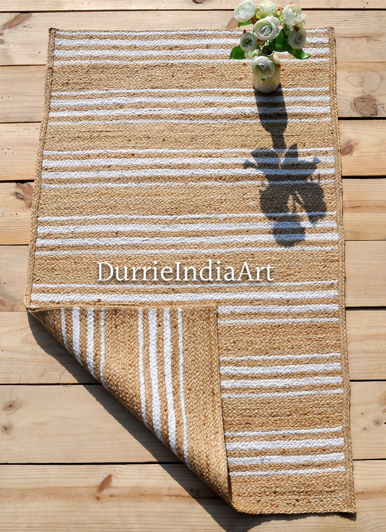Area Rug 8x10, Jute Rug, Natural Fiber, Jute Runner, Braided Jute Rug, Handmade Jute Rug, Natural Fiber Rug, Boho Jute Rug, Jute Floor Mat