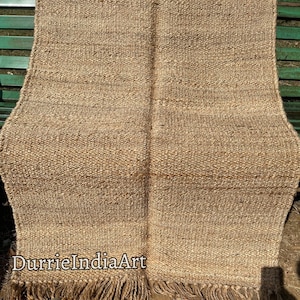 Indian Handmade Hemp Rug With Beige Color, Beautiful Home and Living Hemp Rug, Bedroom, Kitchen, Hemp, Gifts, Custom, Vintage