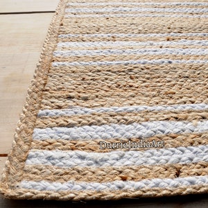 Area Rug 8x10, Jute Rug, Natural Fiber, Jute Runner, Braided Jute Rug, Handmade Jute Rug, Natural Fiber Rug, Boho Jute Rug, Jute Floor Mat