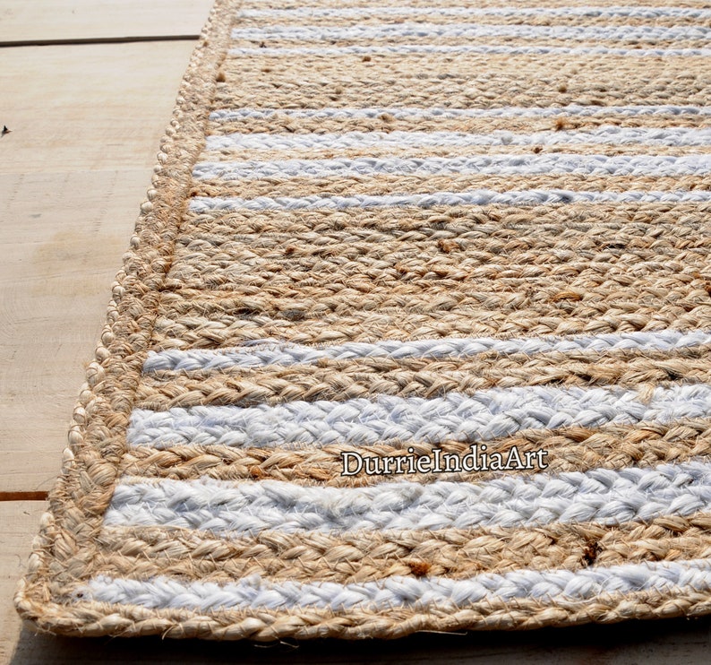 Area Rug 8x10, Jute Rug, Natural Fiber, Jute Runner, Braided Jute Rug, Handmade Jute Rug, Natural Fiber Rug, Boho Jute Rug, Jute Floor Mat