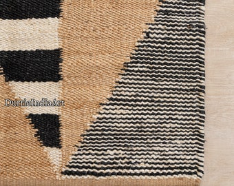 Handmade Hemp Rug - Vintage Jute Rug, Runner Rug for Kitchen, Custom Size Rug, Sisal Rug, Boho Jute Rug, Decorative Jute Rug, Hallway Runner
