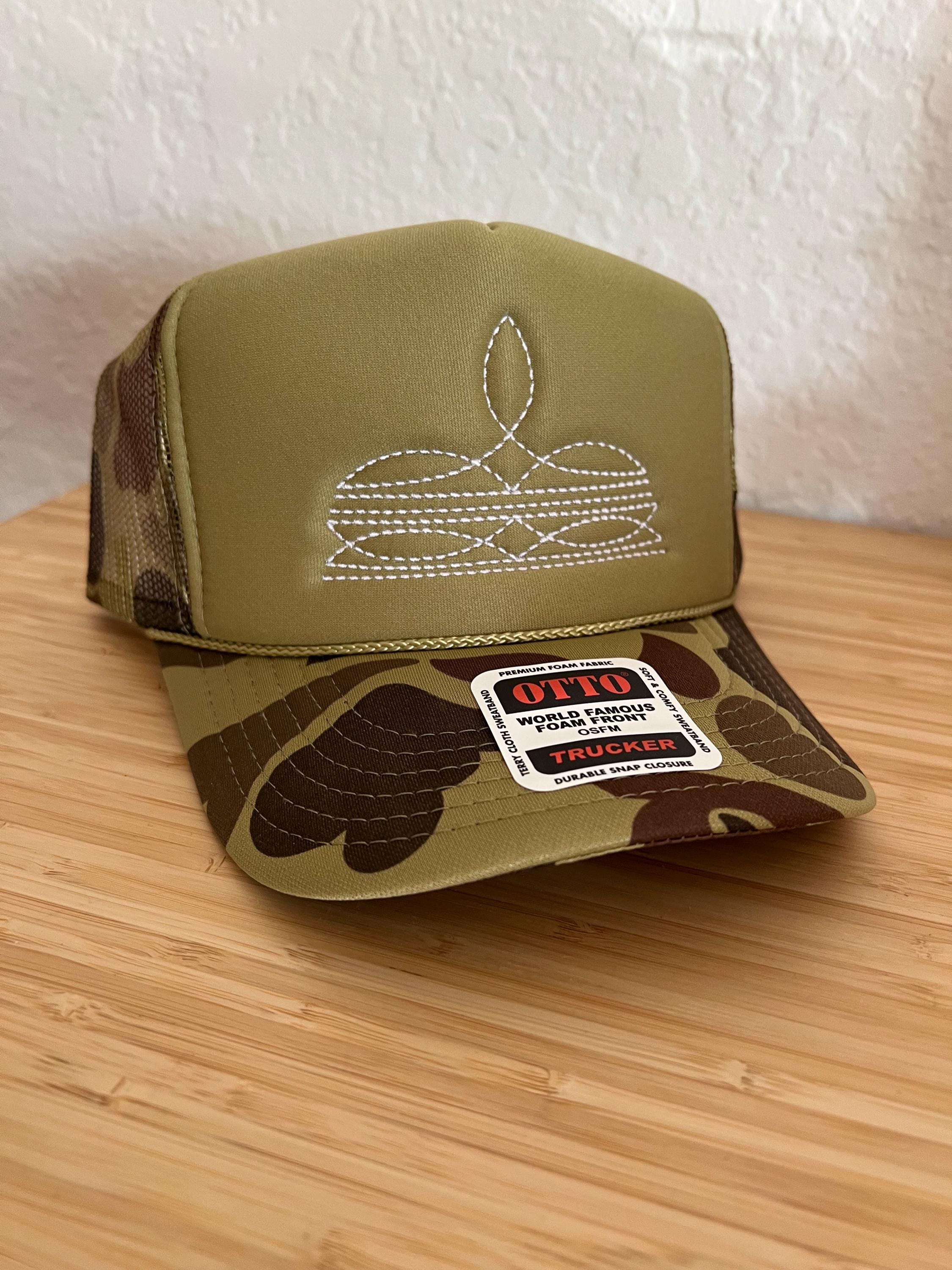 Trucker Hat Stay Positive Western Boot Patch Hat Sunflower Adjustable Carhartt 1889 Patch Meshback Adjustable Snapback Trucker Cap  main image 3