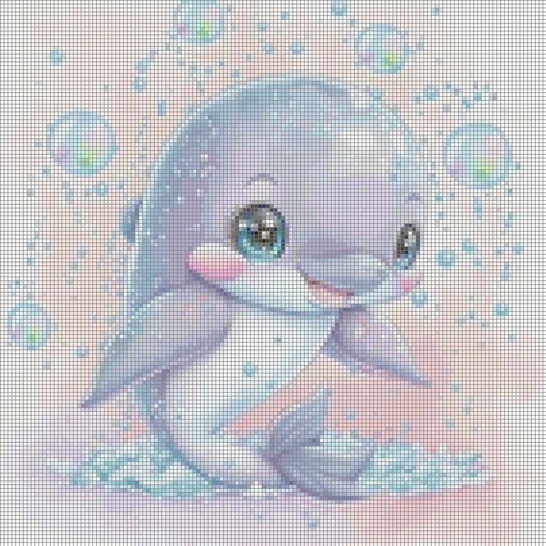 Dolphin Cross Stitch Pattern | Small Model | PDF | Marine Animals ...
