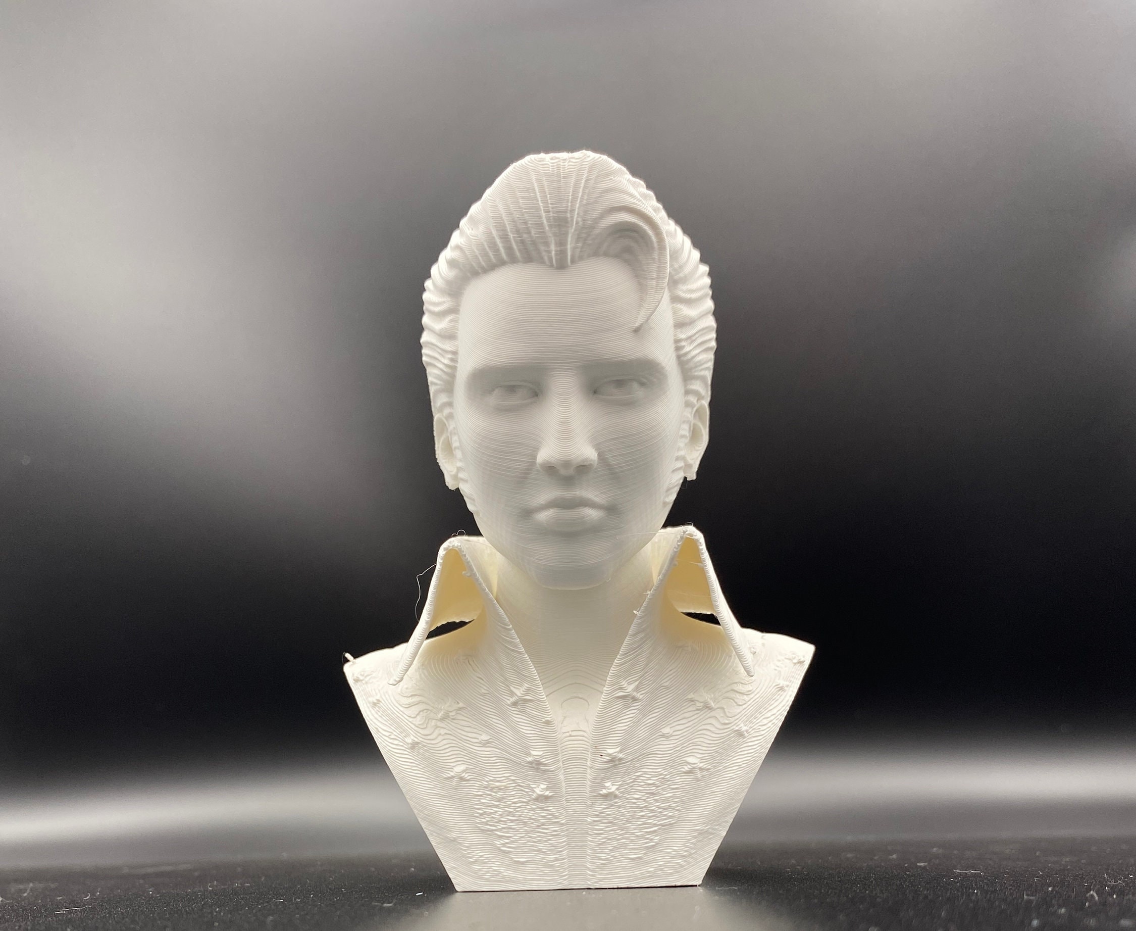 Elvis Presley bust 3D printed white