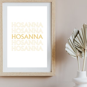 Hosanna instant download - Christian digital wall art - Hosanna in the highest - aesthetic christian poster- minimal christian art