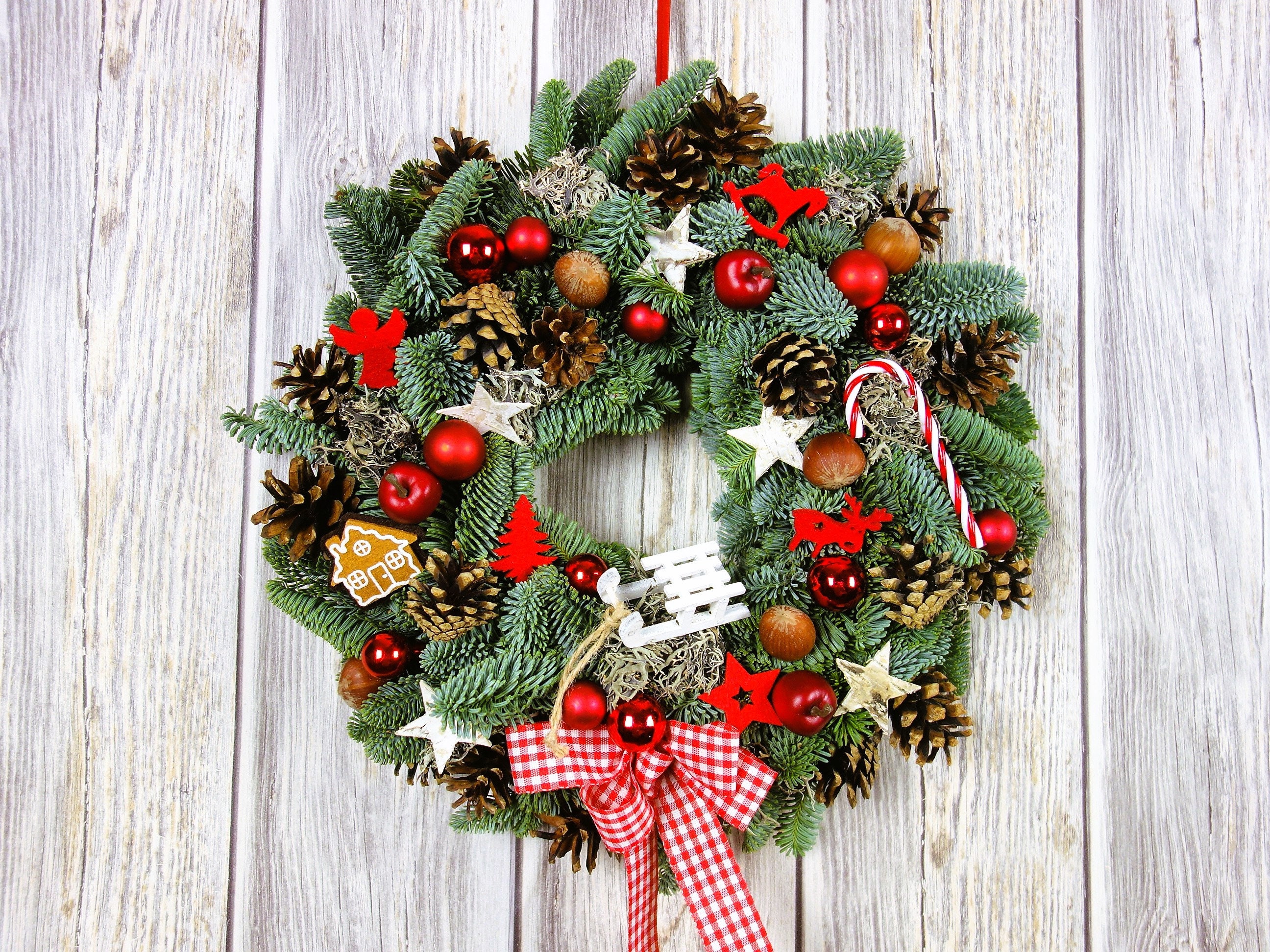 Türkranz weihnachten frisch