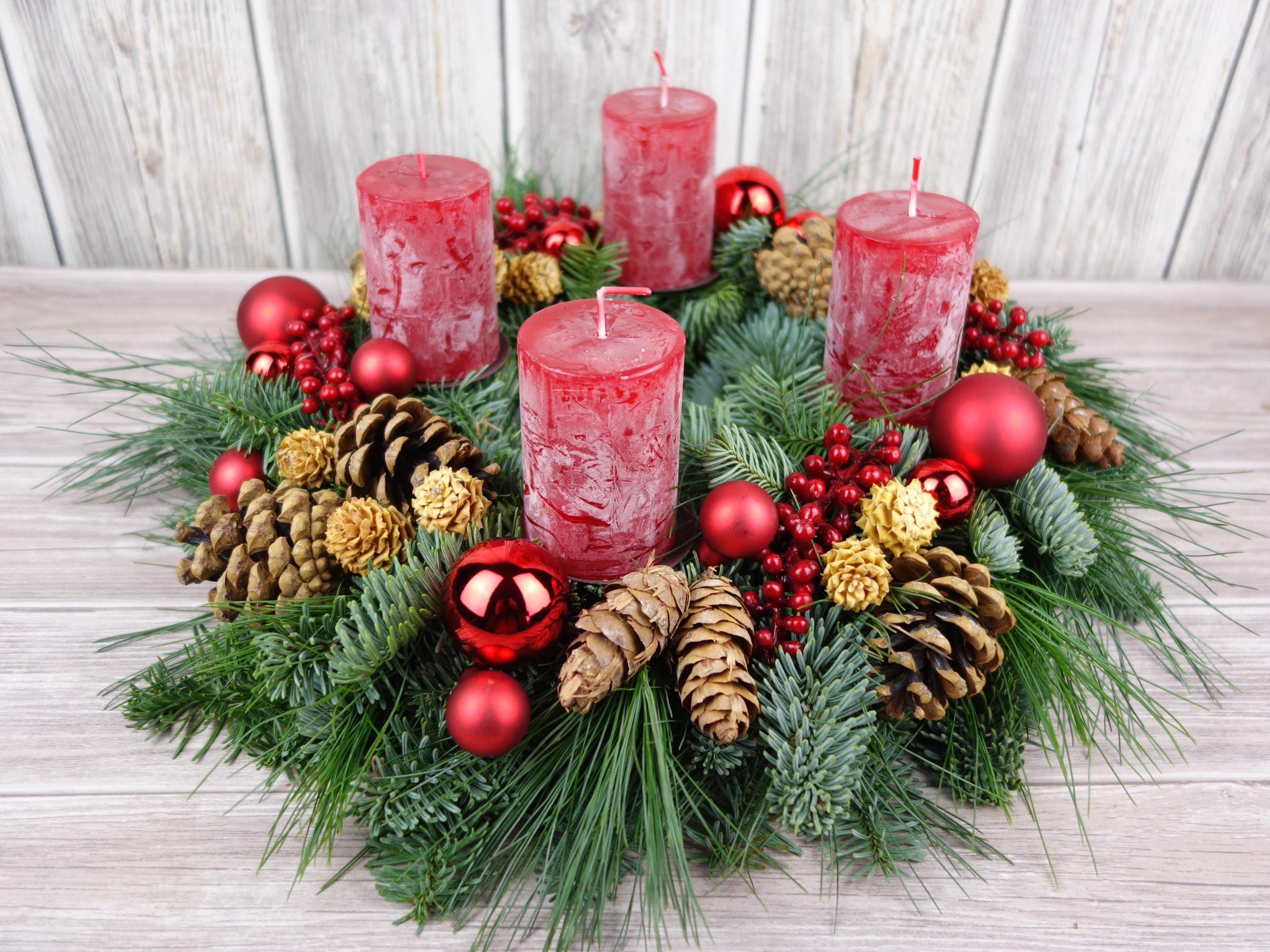 Adventskranz grün