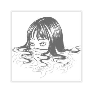 Adesivo Tomie Horror Japonês Assombrado Mangá Anime Decalque Assustador Filme Asiático Arte Fantasmagórica Rótulo de Novela Gráfica Presente Único Otaku Anime Assustador