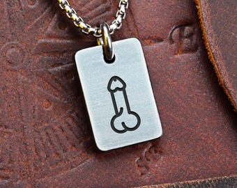 Pene pequeño colgante de acero inoxidable (consolador pene Dong Weiner bolas pene sexo masculino) SB14029