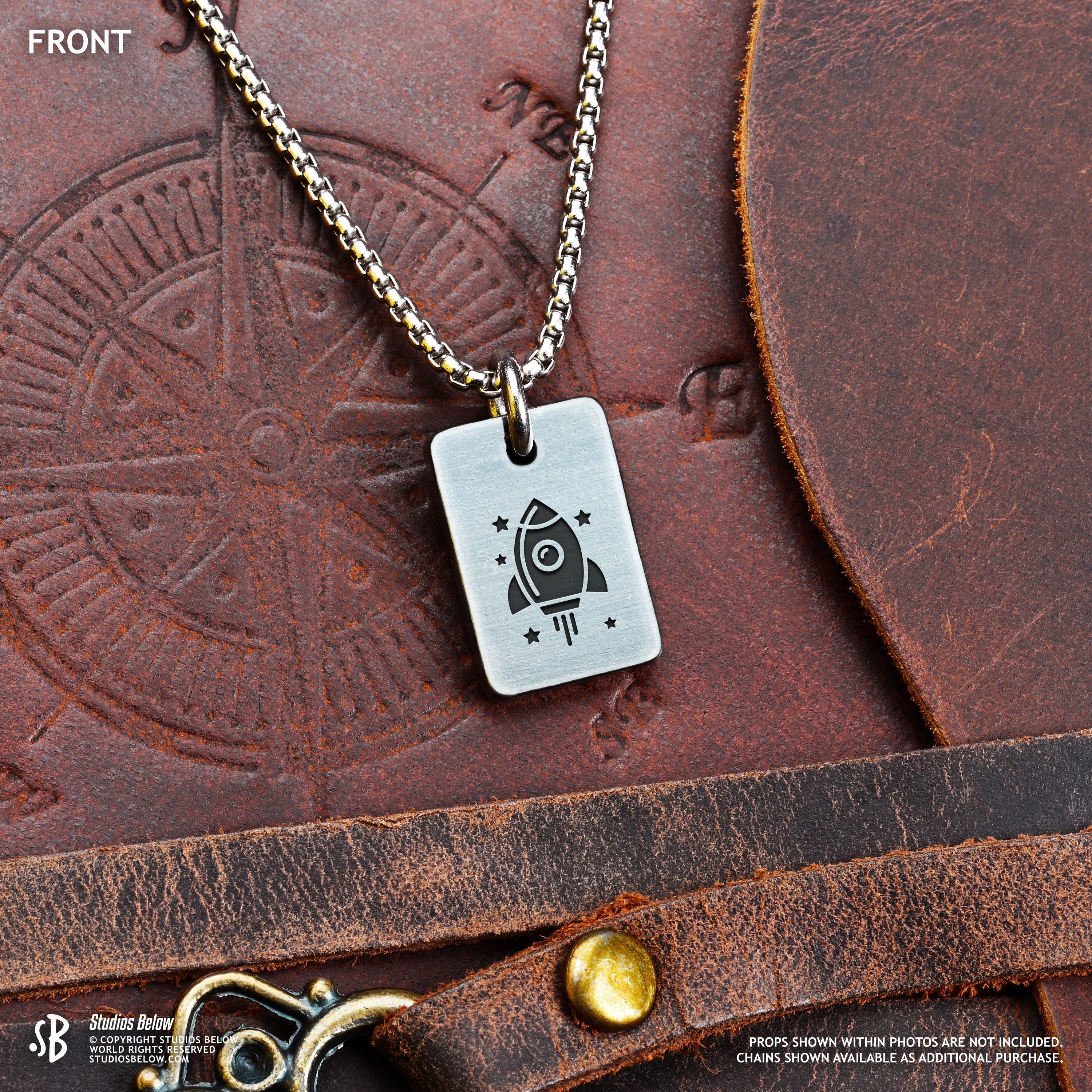 純銀 JR国鉄功績章 NASA宇宙開発特別郵趣コレクション 純銅 ネックレス Rocket Ship Small Stainless Steel Pendant (exploration NASA Spacex