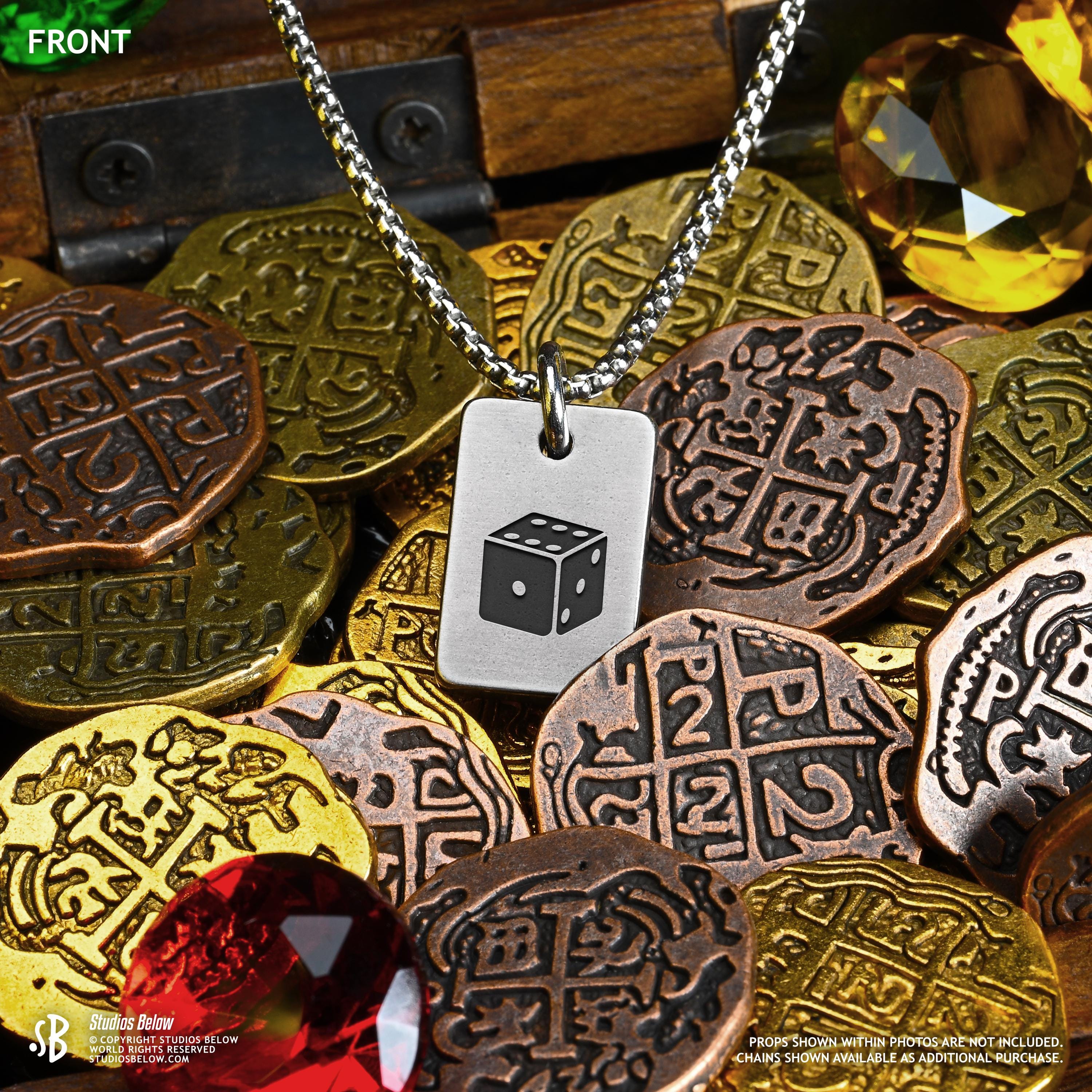 Dice Small Stainless Steel Pendant (playing Gambling Winning Magic