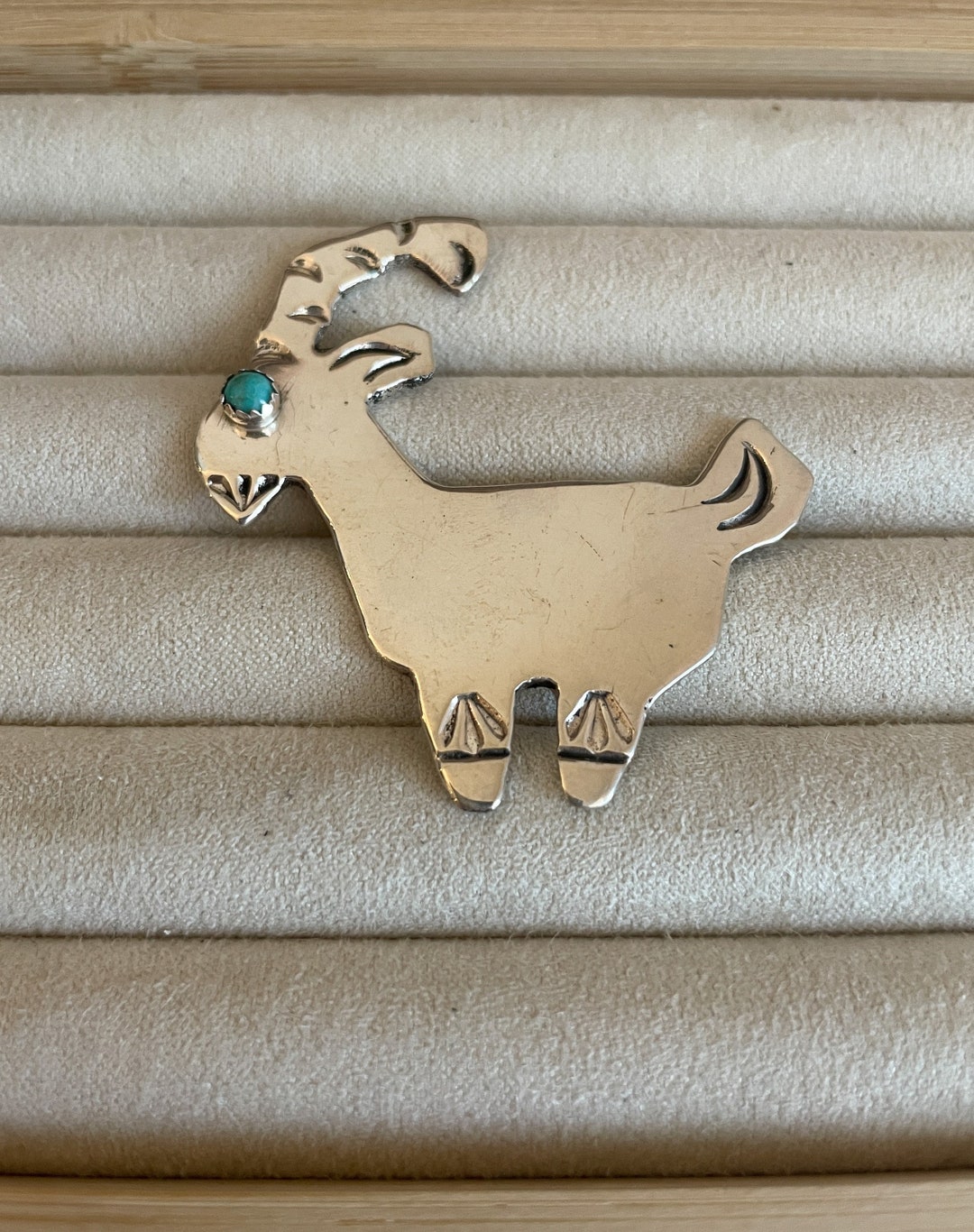 Gyat Pin Navajo Sterling Silver Goat Pin Brooch Handmade by Robby Manuelito - Etsy