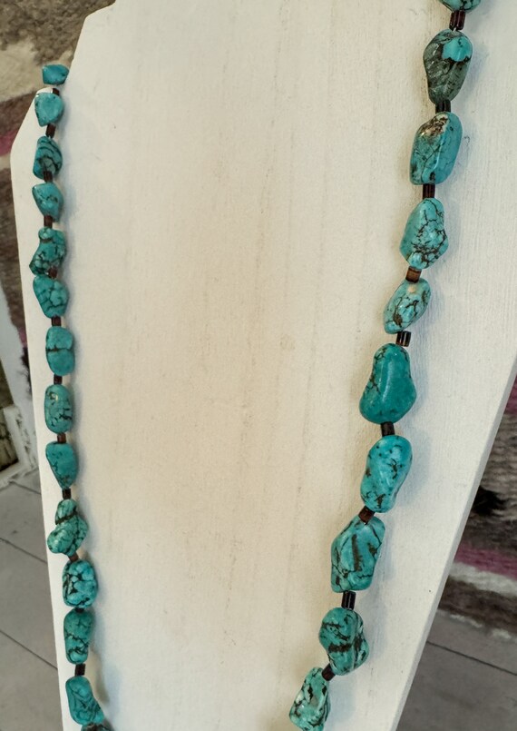 Vintage Santo Domingo Turquoise and Olive Heishi … - image 2