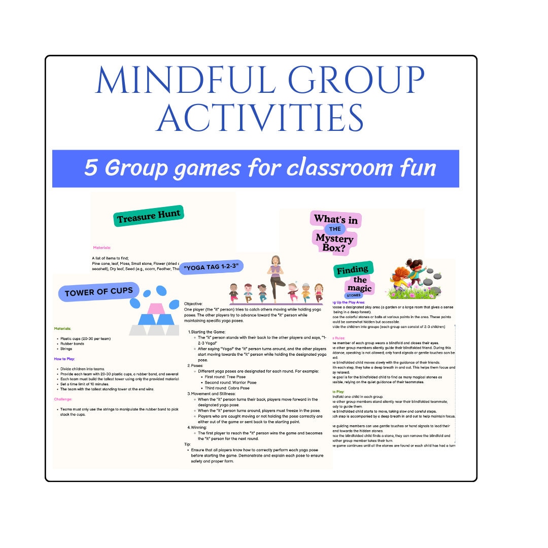 5 Mindfulness Group Activities for Kids Fun and Engaging Classroom ...