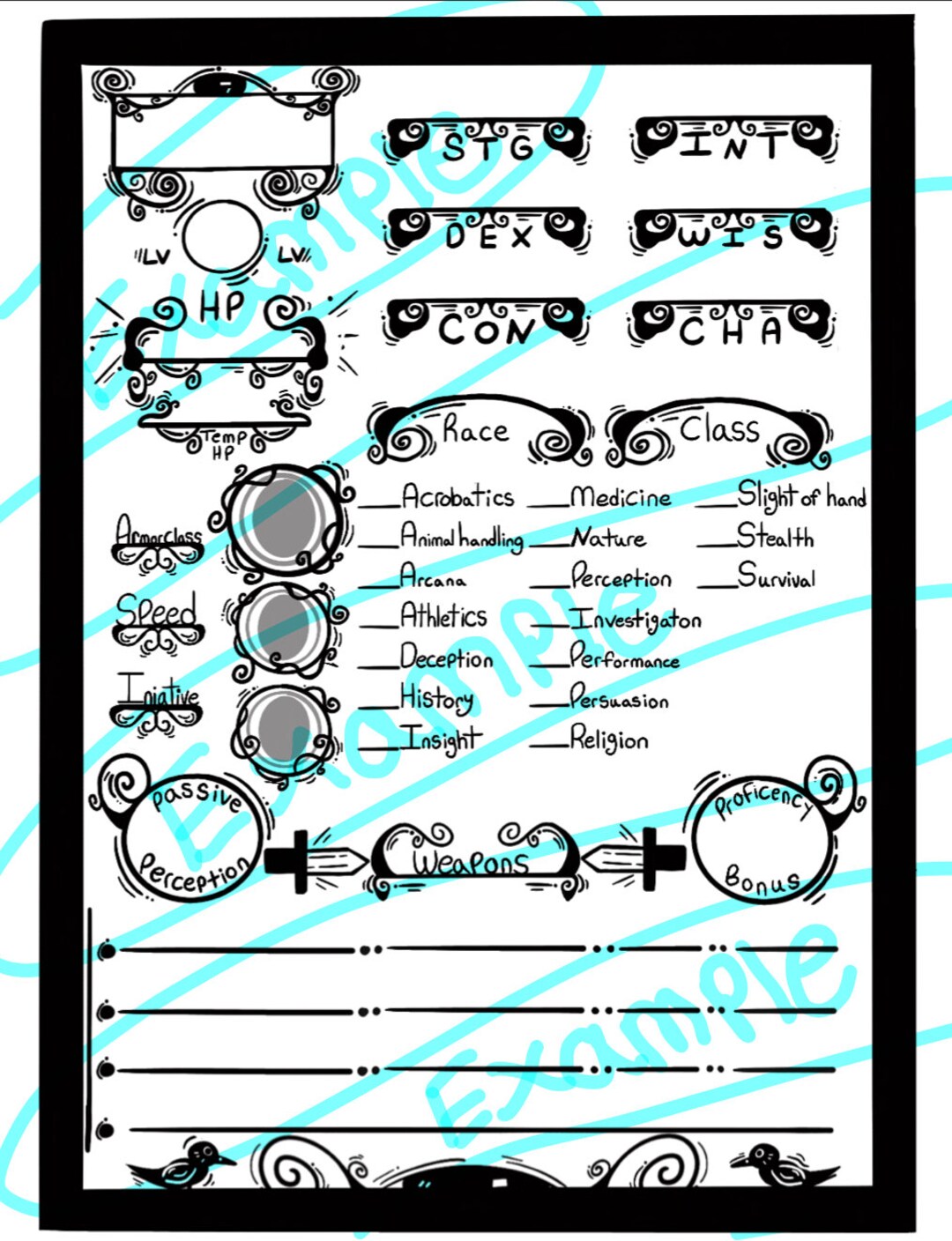 Dungeons and Dragons Downloadable Character/spell/inventory Sheet PDF ...
