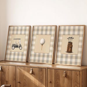 Golf Art Vintage Boys Room, Set of 3 Gallery Wall Golf Poster, Golfer Gift,Man Cave Print,Vintage Sport Nursery Decor,Playroom Golf Wall Art