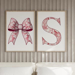 Nome personalizado floral berçário impressão carta personalizada chinoiserie monograma decoração dormitório menina adolescente inicial pôster presente para seu bebê recém-nascido placa