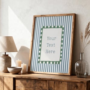 Lámina decorativa infantil con texto personalizado: Arte de pared a rayas personalizado, lámina con cita personalizada con texto bonito, decoración de pared a rayas para la habitación de un bebé niño, descarga digital.