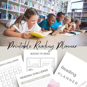 Book Reading planner bundle printable,Reading planner 2025,printable reading challenge,Book review log book,Monthly Reading journal minimal