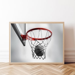 Basketball Wall Art, Teen Boy Wall Art, Teen Boy Room Decor, Teenage Boy Gifts, Basketball Print, Kids Desk Decor, Basketball Art
