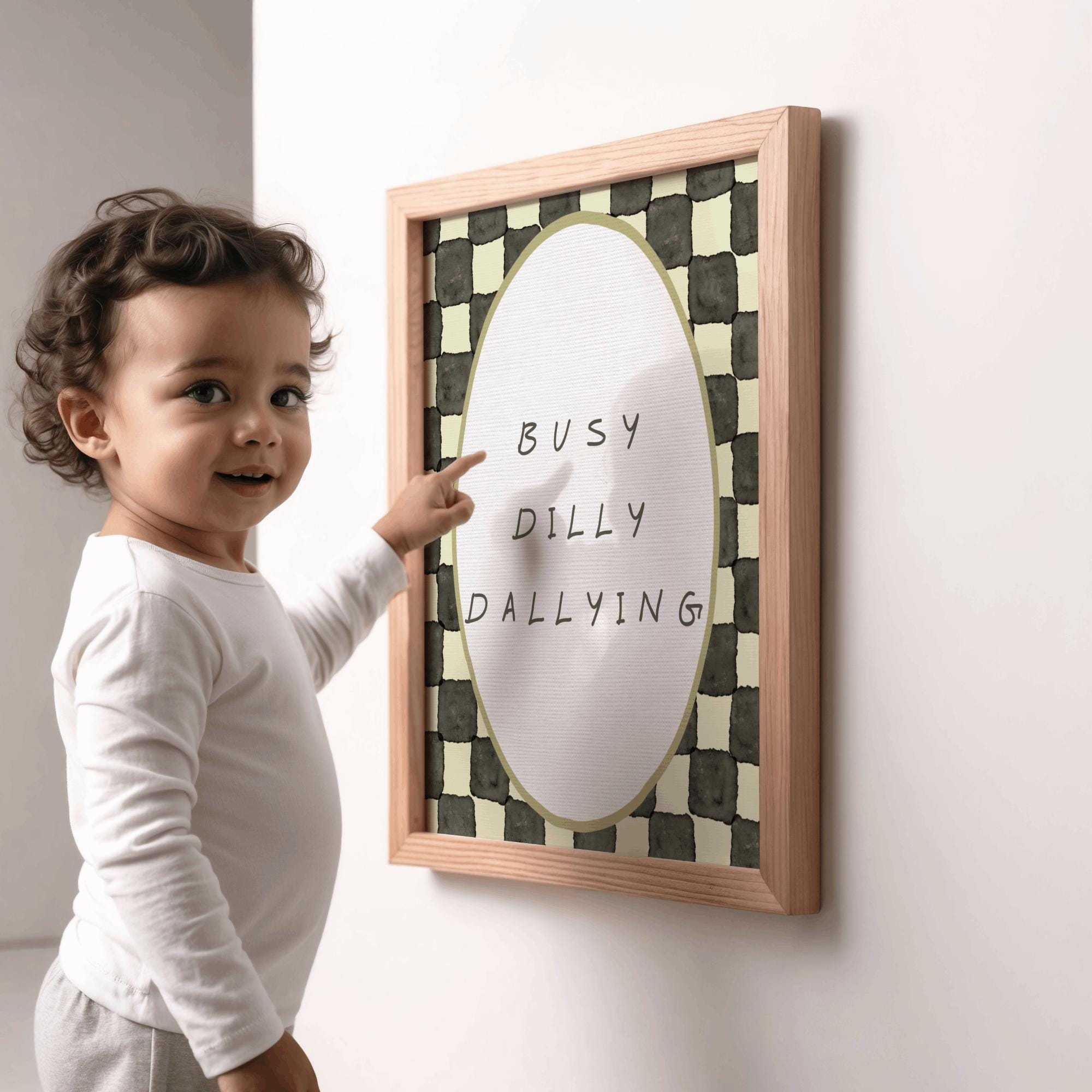 Busy Dilly Dallying Wall Art, Kids Playroom Decor, Kids Room Wall Art ...