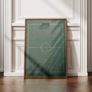 Minimalist Handball Court Art Print, Handball poster, Modern Sports Poster, Handball Print, Sports Bedroom Decor, Teen Boy Room Decor